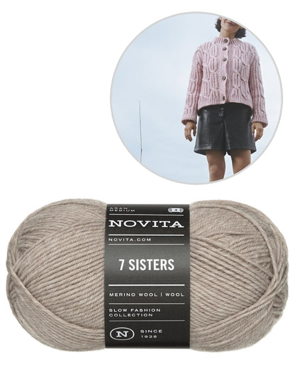 Yhdessä Cardigan | warme Zopfmusterjacke aus 7 Sisters von Novita