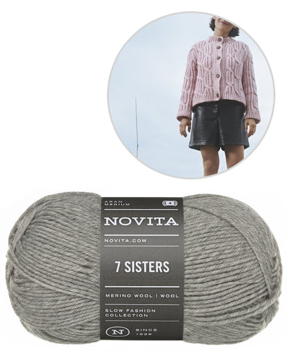 Yhdessä Cardigan | warme Zopfmusterjacke aus 7 Sisters von Novita