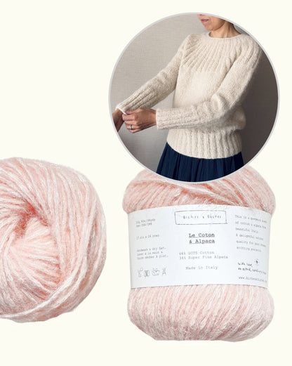 Yukiho-neule | herkkä ja yksinkertainen, valmistettu Biches & Bûchesin Le Coton & Alpaca -langasta
