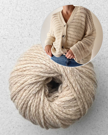 Yutori Cardigan | luxurious and soft from Camel DK by Pascuali