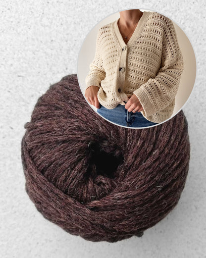 Yutori Cardigan | luxurious and soft from Camel DK by Pascuali