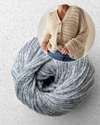 Yutori Cardigan | luxurious and soft from Camel DK by Pascuali