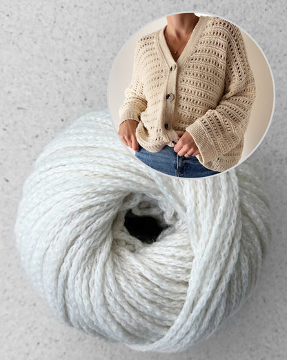 Yutori Cardigan | luxurious and soft from Camel DK by Pascuali