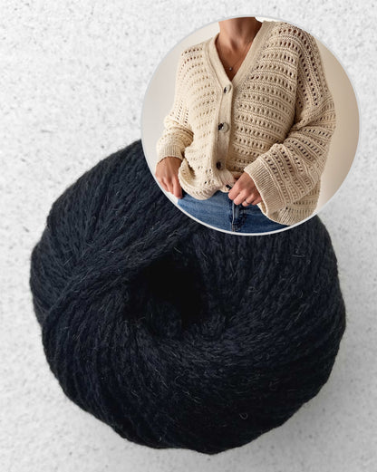 Yutori Cardigan | luxurious and soft from Camel DK by Pascuali