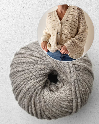 Yutori Cardigan | luxurious and soft from Camel DK by Pascuali