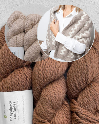 Zigzag Cape | norsk mønster i babyalpaca Los Andes