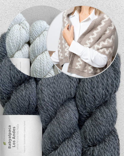 Zigzag Cape | norsk mønster i babyalpaca Los Andes