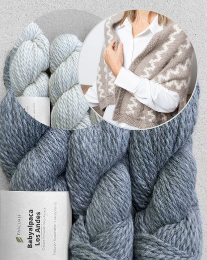 Zigzag Cape | norsk mønster i babyalpaca Los Andes