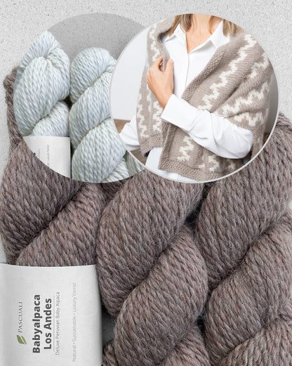 Zigzag Cape | norsk mønster i babyalpaca Los Andes