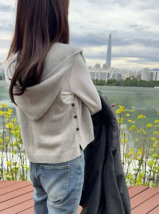 Hooded Shawl Vest | super versatile and extremely soft, made from Classic Cashmere by Cardiff