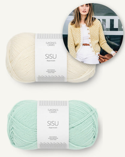 Sandnes, Blumen Jacke, Sisu von Sandnes, natur mit bla dis
