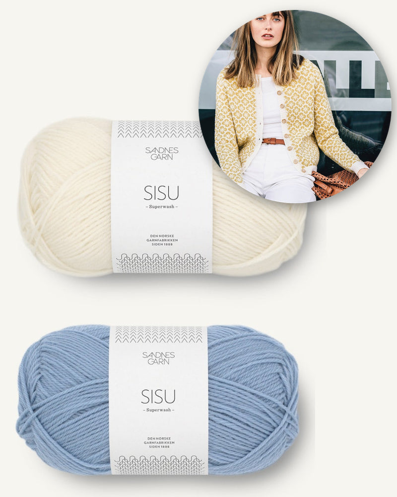 Sandnes, Blumen Jacke, Sisu von Sandnes, natur mit hortensie