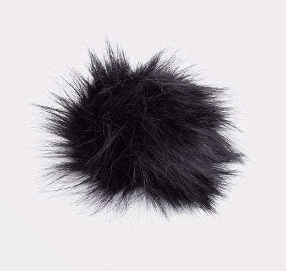 XXL kunstpels pompon med trykknap