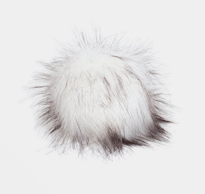 XXL kunstpels pompon med trykknap