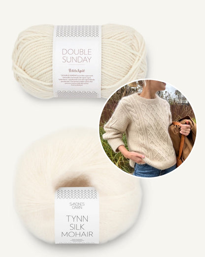 Moby Sweater | pull fantaisie de rêve en Double Sunday et Tynn Silk Mohair de Sandnes Garn